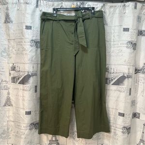Talbots Olive Green Wide-Leg Pants